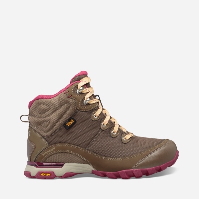 Teva Sugarpine Mid WP - Women's Teva Boots - Chocolate | India (PRGW53682)